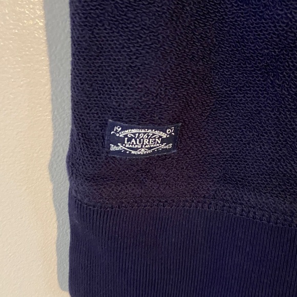 Lauren Ralph Lauren Deep Blue Pullover Crew Neck Sweater & Zipper Detail Size 1X - Picture 5 of 8